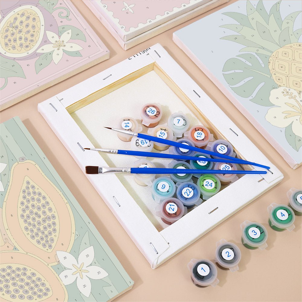 Tropical Fruit Stamps mini painting set