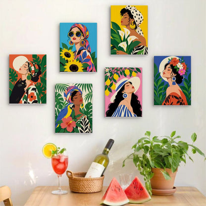 Tropical Portraits mini painting set