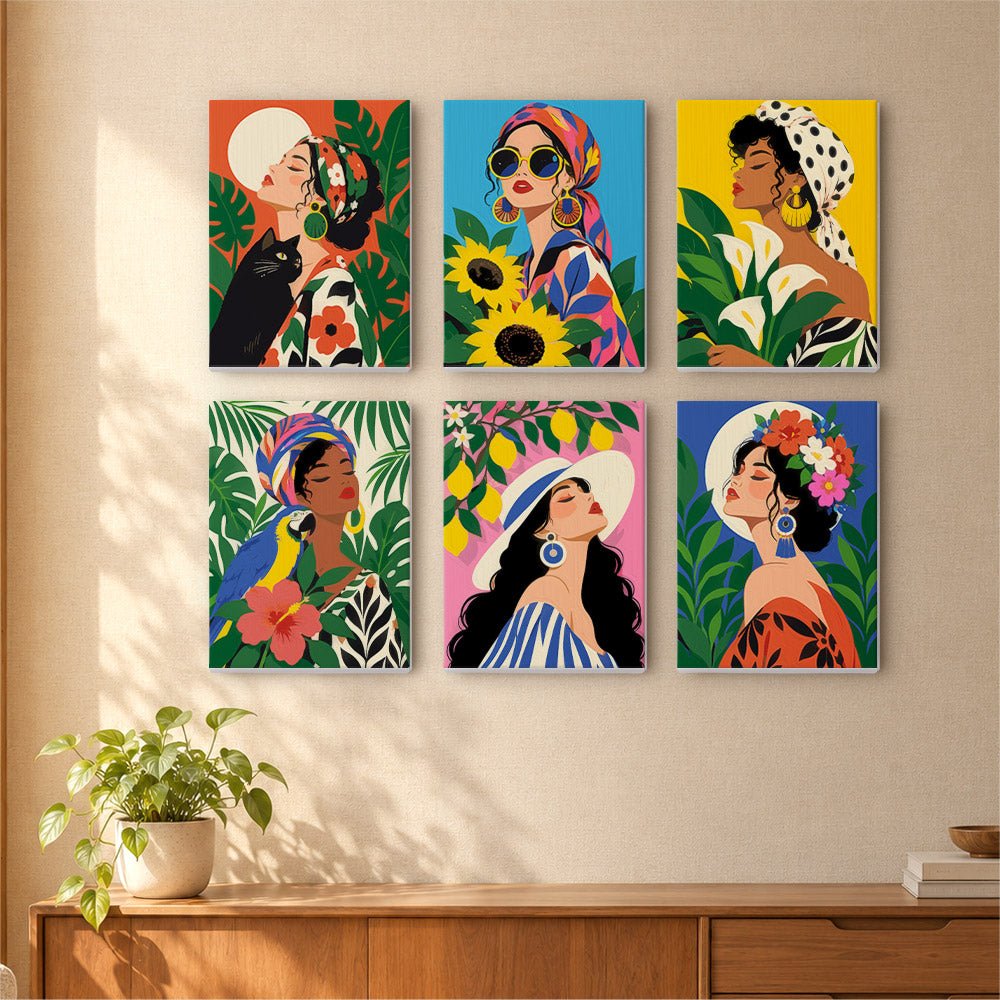 Tropical Portraits mini painting set