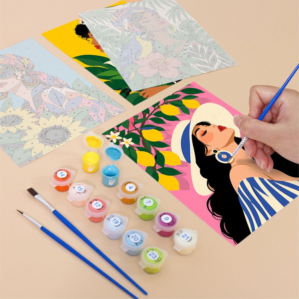 Tropical Portraits mini painting set