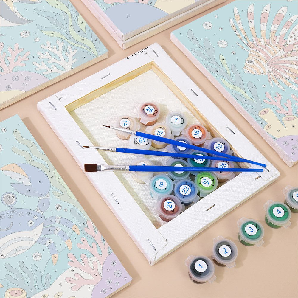 Tropical Reef Fish mini painting set