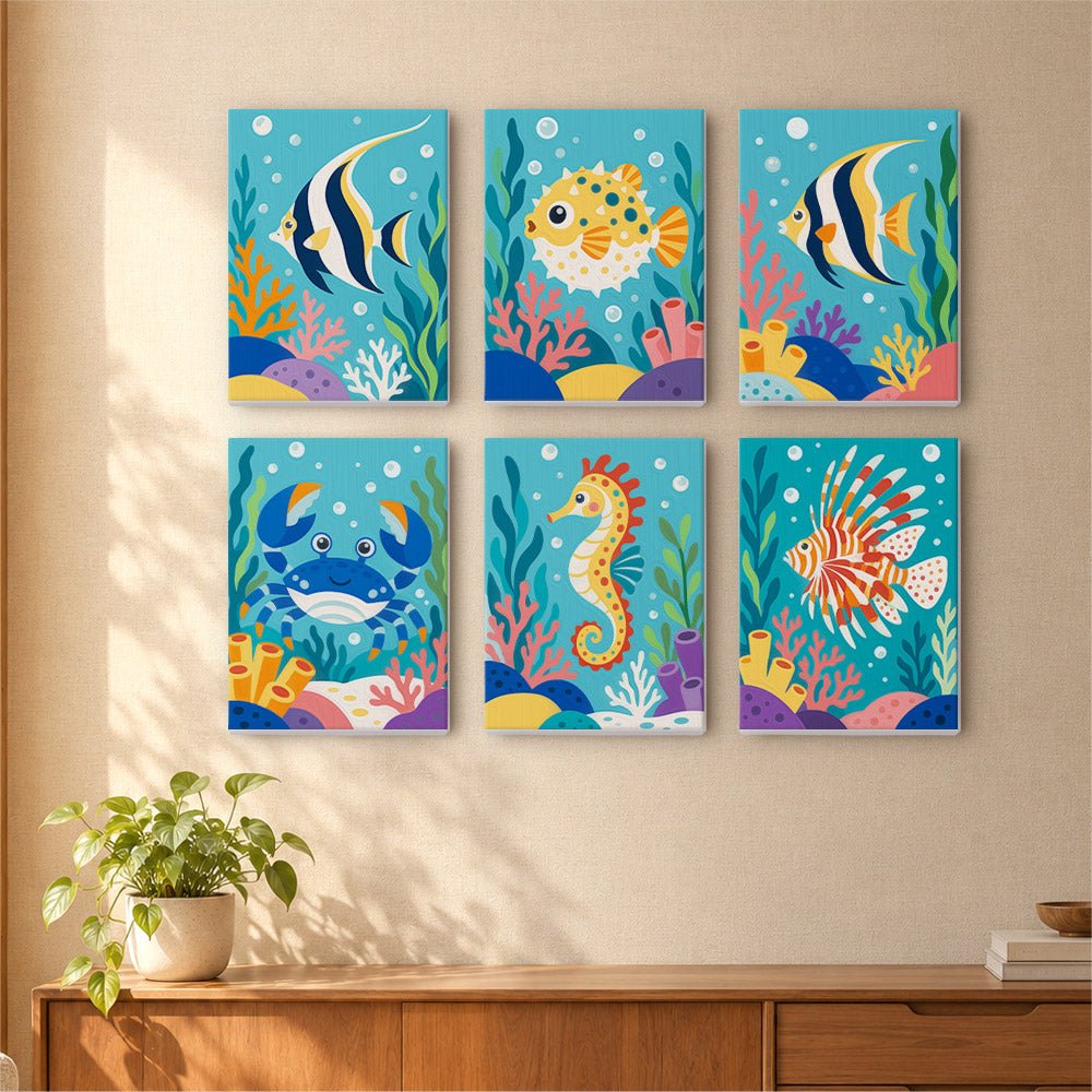Tropical Reef Fish mini painting set