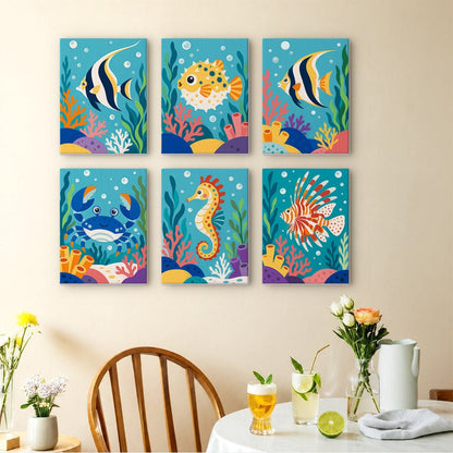 Tropical Reef Fish mini painting set