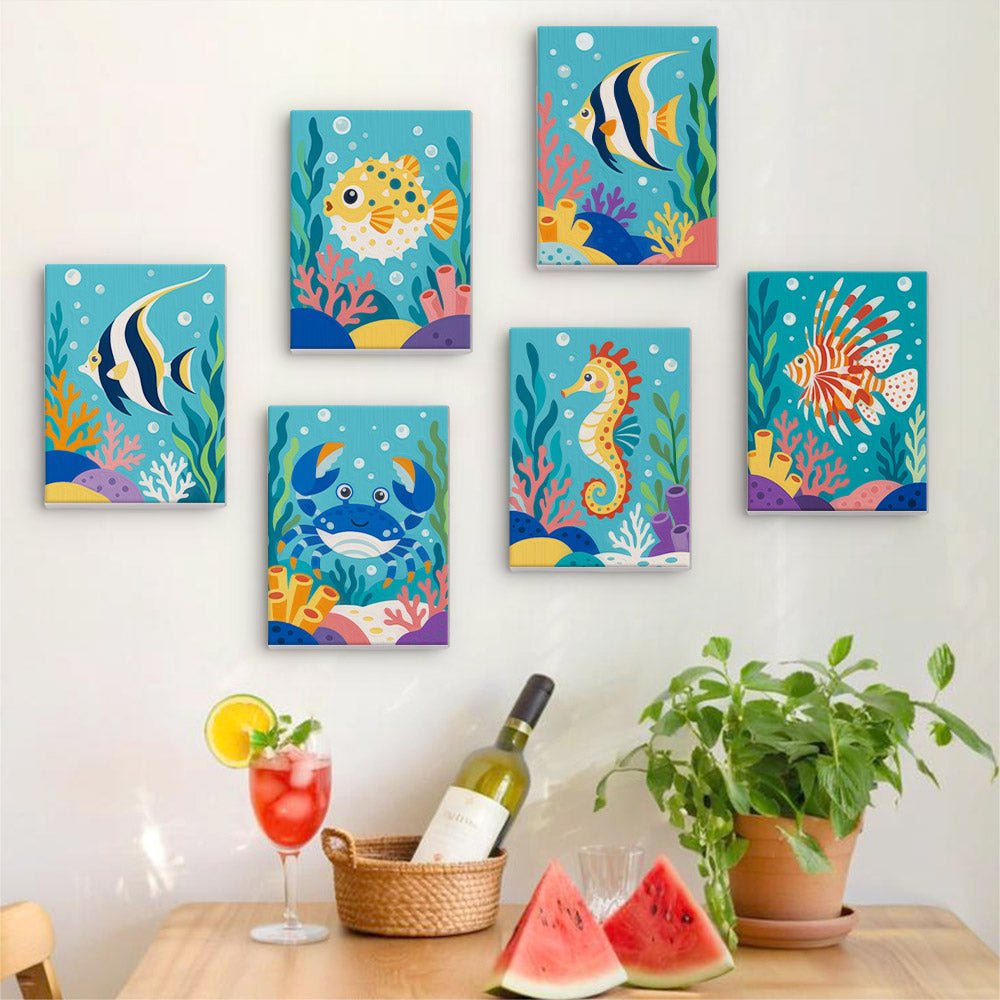Tropical Reef Fish mini painting set