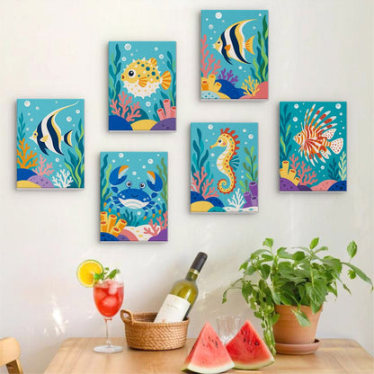 Tropical Reef Fish mini painting set