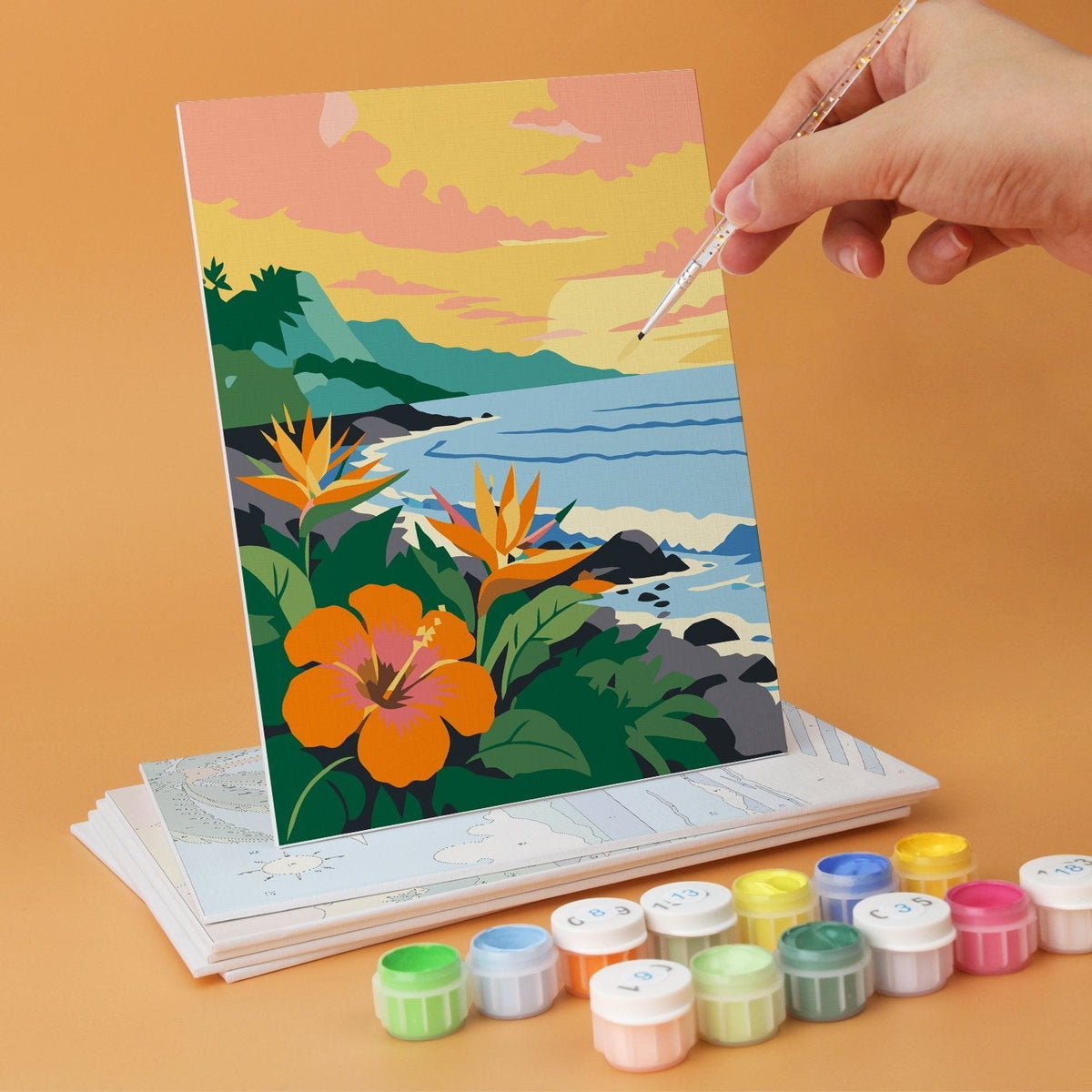 Tropical Shores – Set of 6 Mini Paintings - Judy Paint