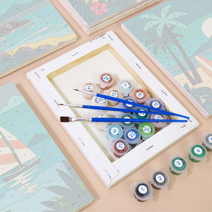Tropical Sunset Cove mini painting set
