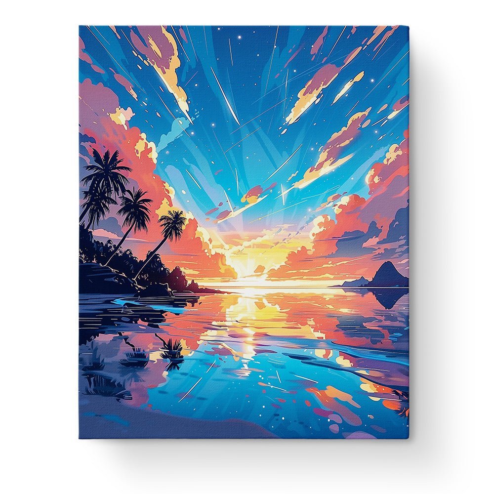 Tropical Sunset Reflection - Sea Landscape - Judy Paint