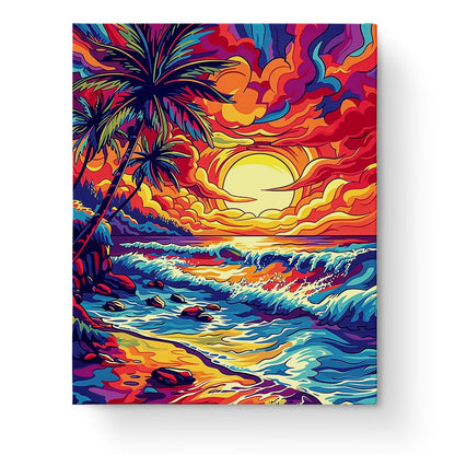 Tropical Sunset Serenity - Sea Landscape - Judy Paint
