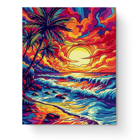 Tropical Sunset Serenity - Sea Landscape - Judy Paint