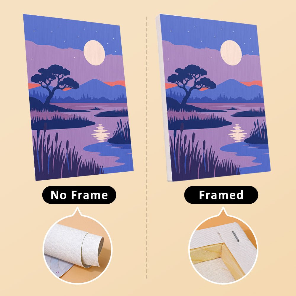 No frame vs. framed canvas