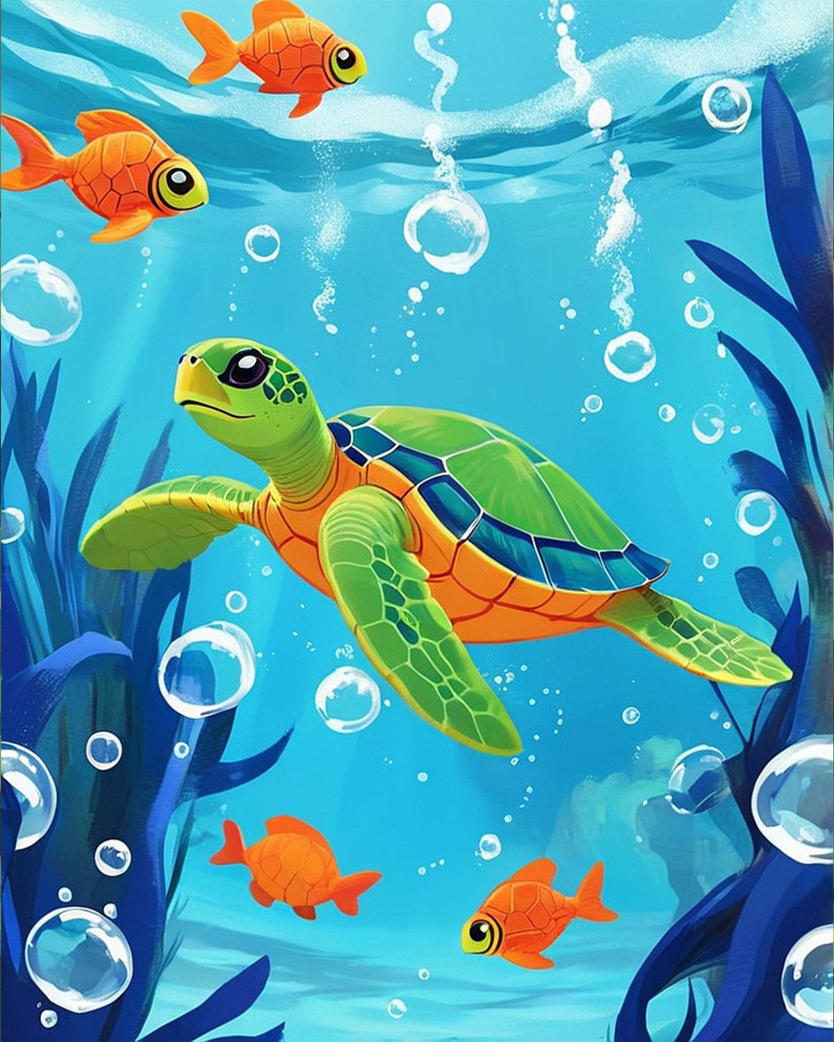 Underwater Turtle Adventure - Kids - Judy Paint
