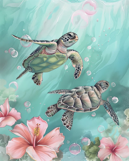 Underwater Turtle Paradise - Judy Paint
