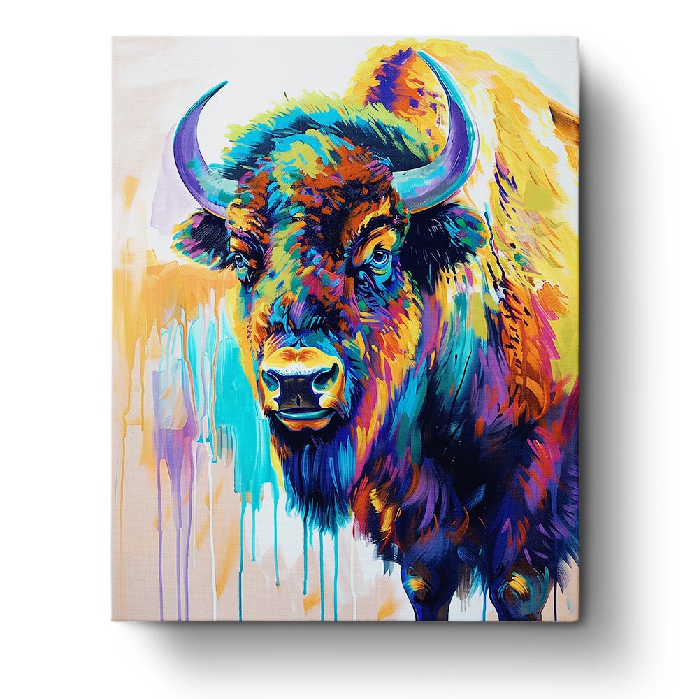 Vibrant Bison Portrait - USA - Judy Paint
