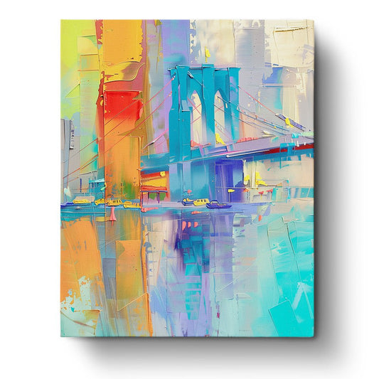 Vibrant Brooklyn Bridge - USA - Judy Paint