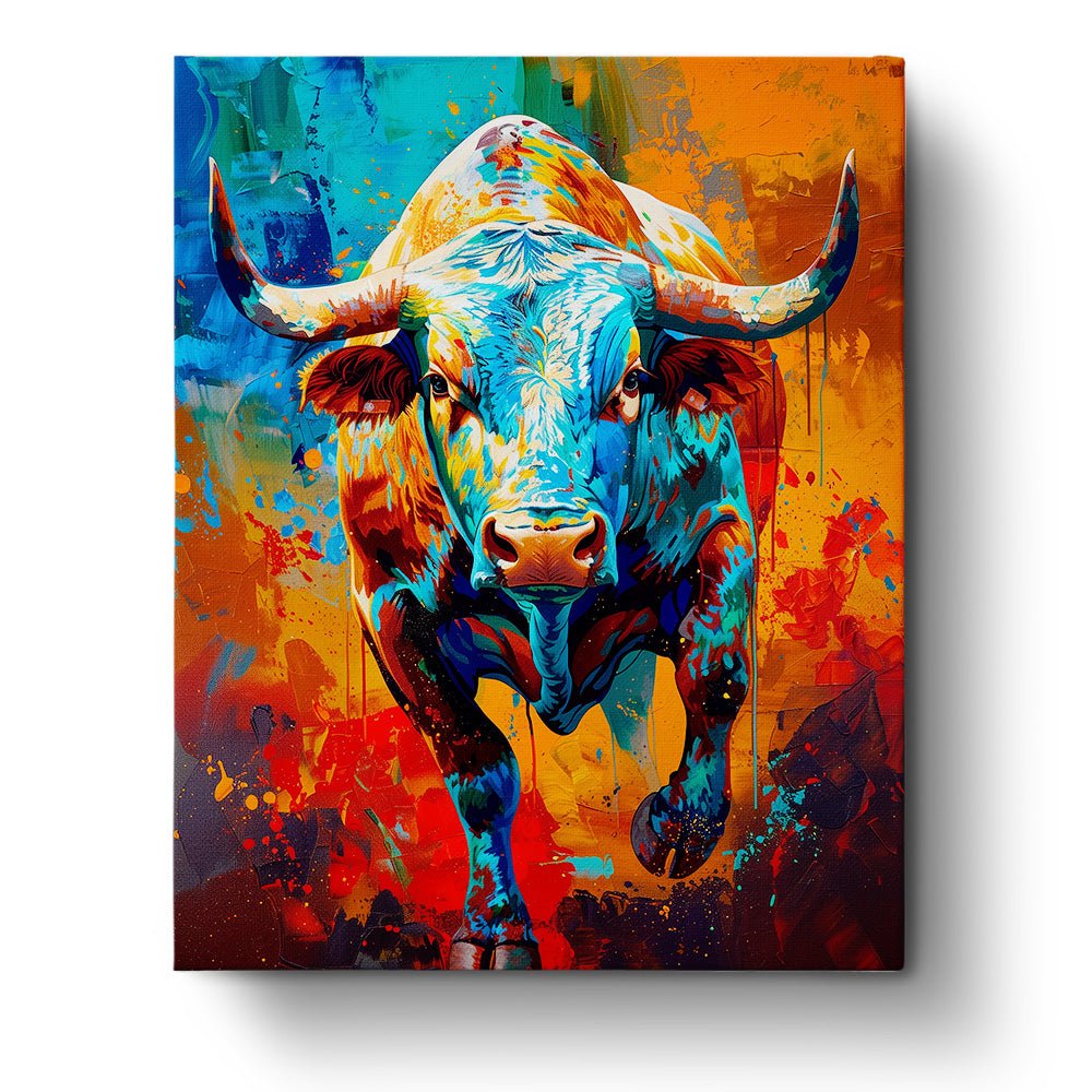 Vibrant Bull - Abstract Animals - Judy Paint