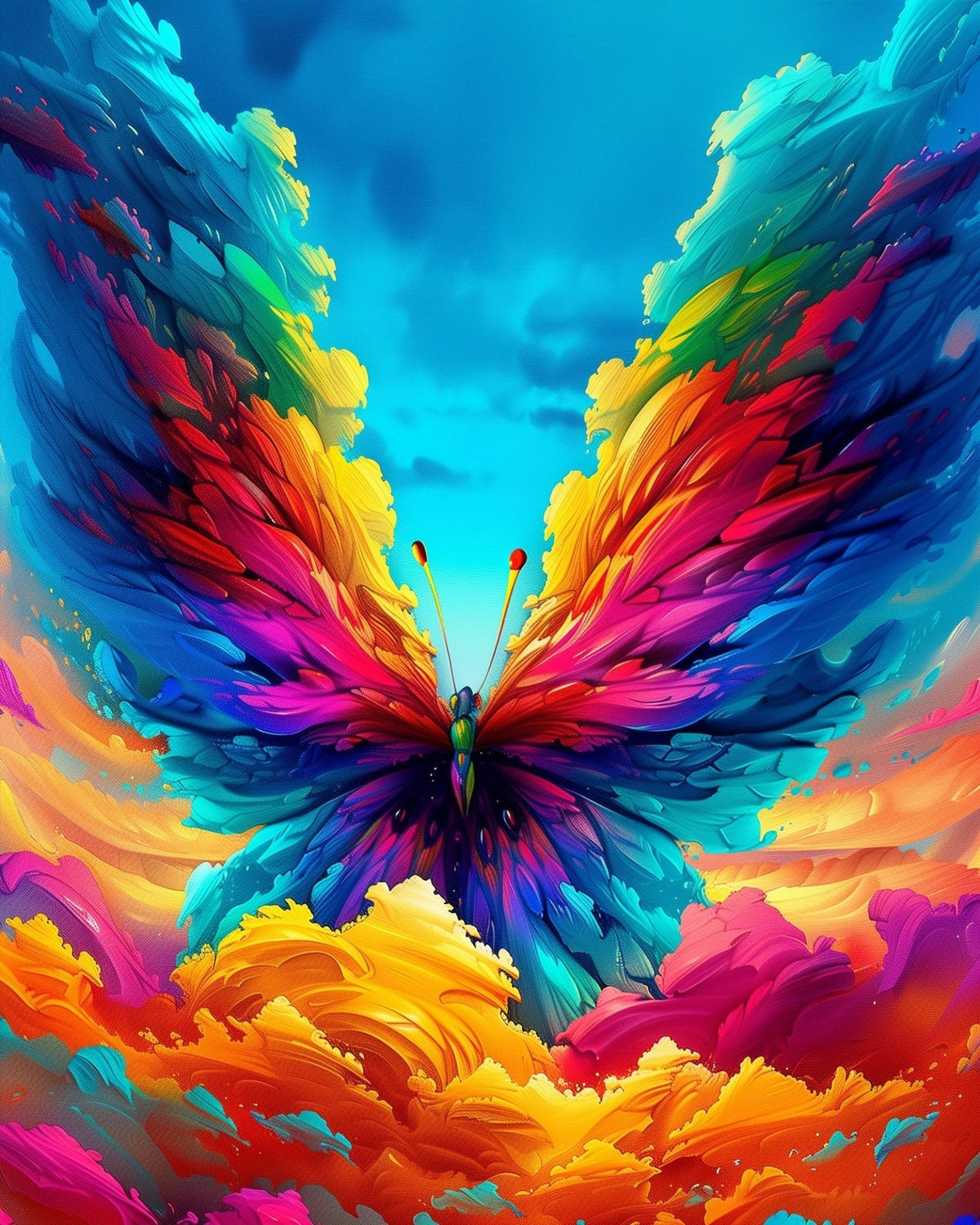 Vibrant Butterfly - Meditation - Judy Paint
