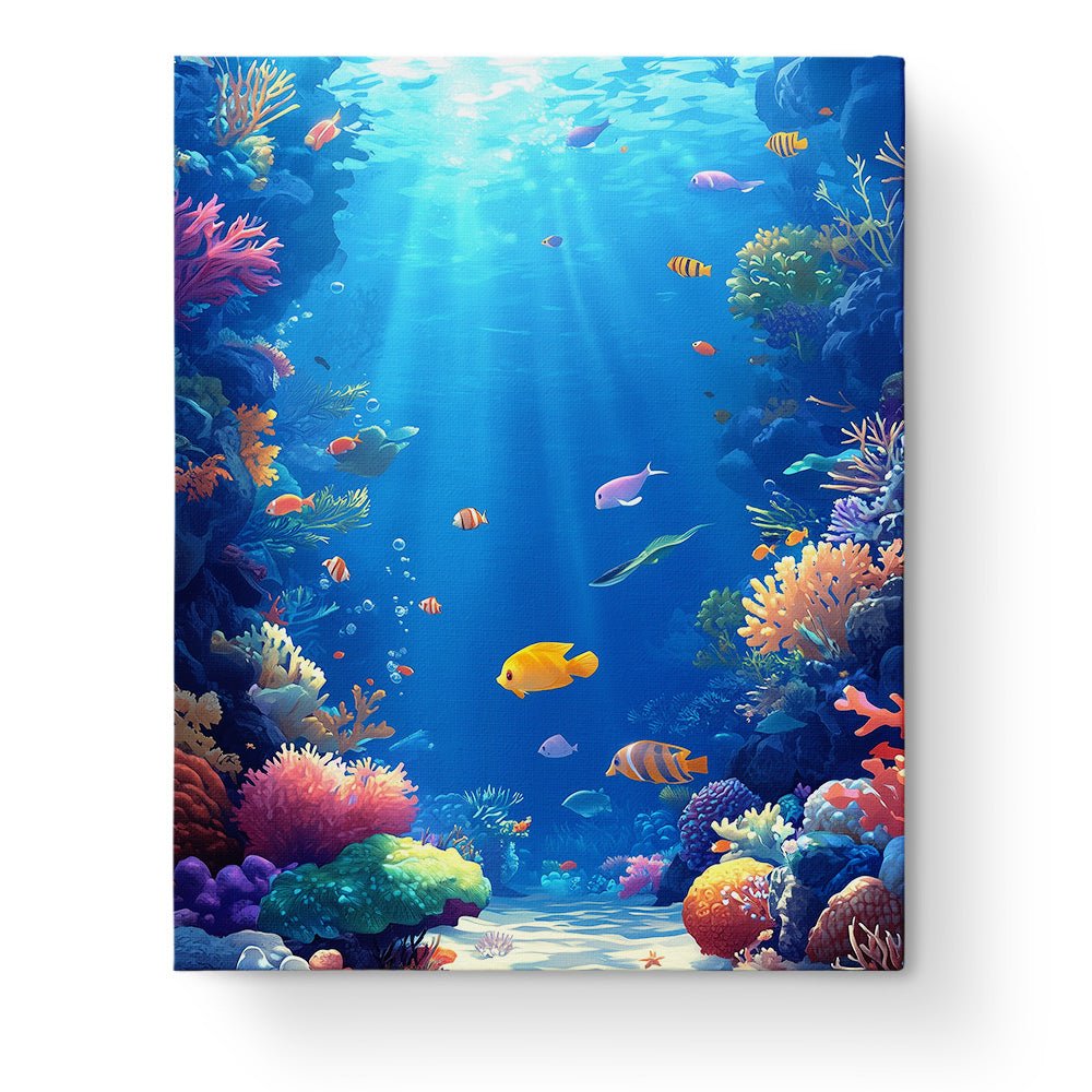 Vibrant Coral Reef - Sea Landscape - Judy Paint