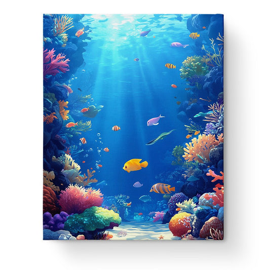 Vibrant Coral Reef - Sea Landscape - Judy Paint