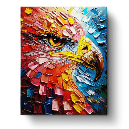 Vibrant Eagle in Flight - Abstract Animals - Judy Paint
