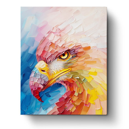 Vibrant Eagle Profile - Abstract Animals - Judy Paint