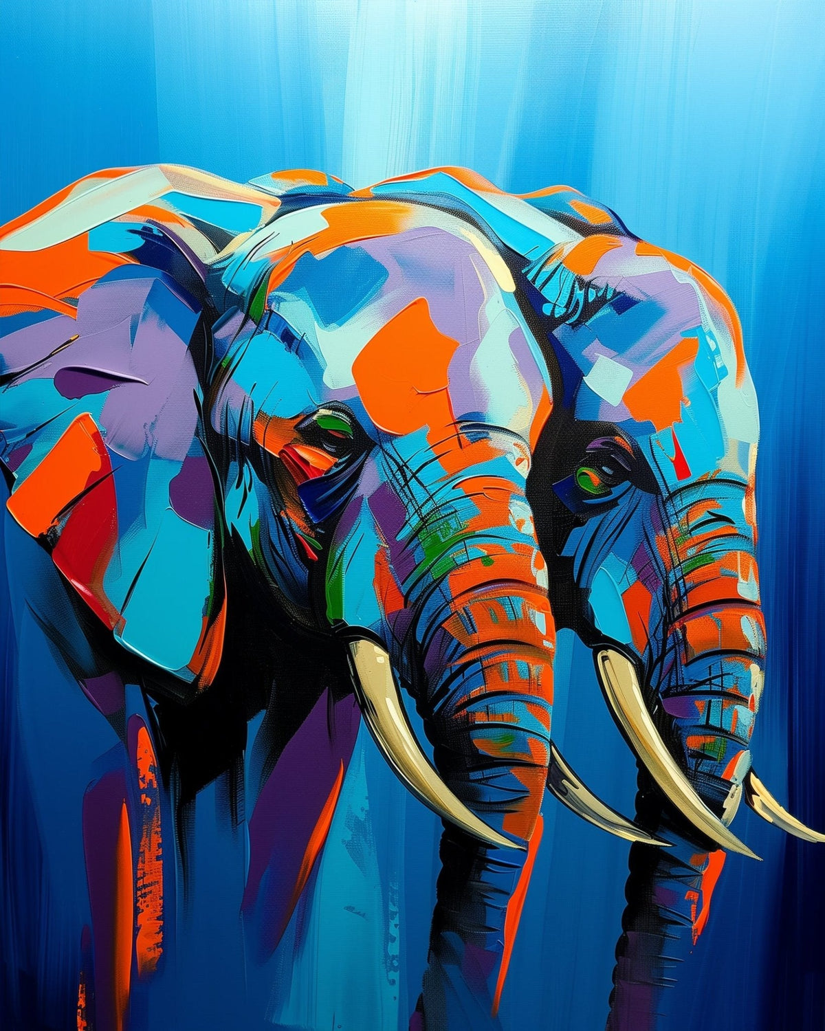 Vibrant Elephant - Abstract Animals - Judy Paint