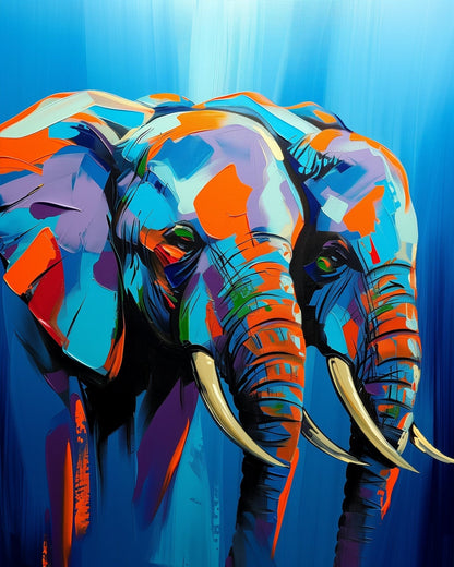 Vibrant Elephant - Abstract Animals - Judy Paint