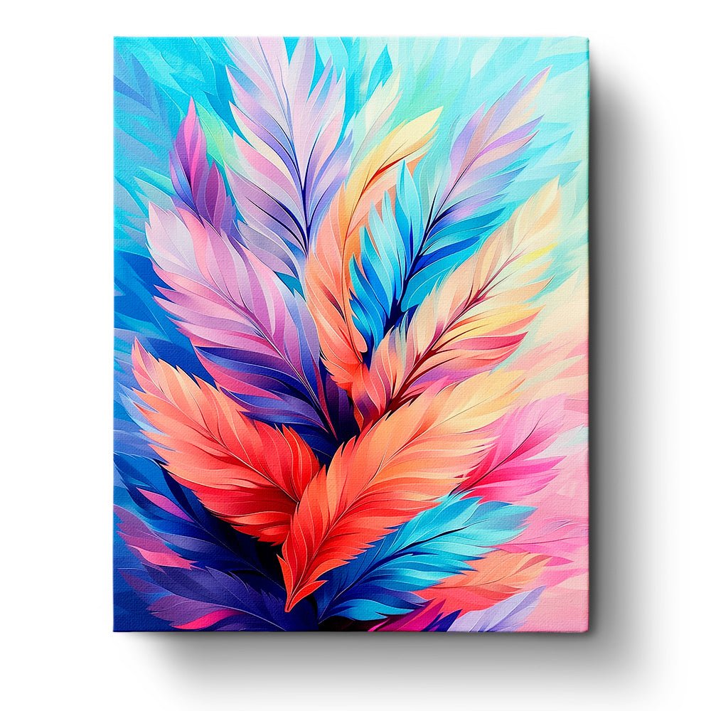 Vibrant Feather Fusion - Bohemian Vibes - Judy Paint