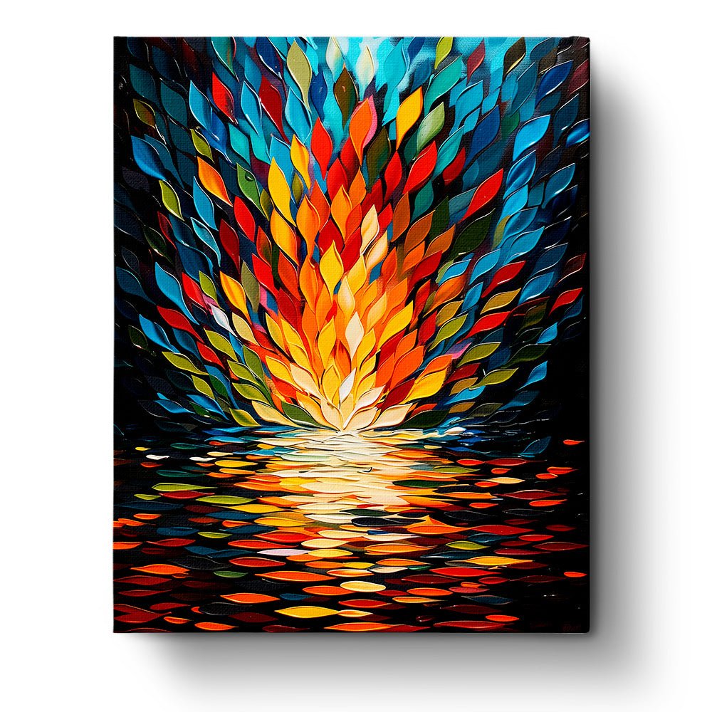 Vibrant Flames Reflection - Meditation - Judy Paint