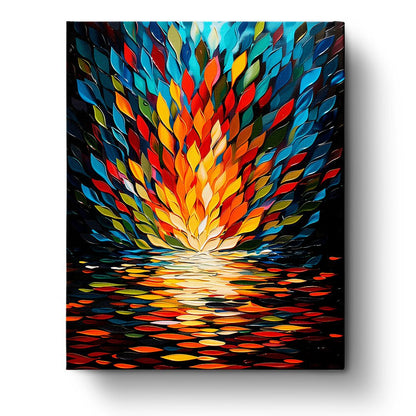 Vibrant Flames Reflection - Meditation - Judy Paint