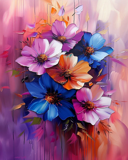 Vibrant Floral Harmony - Meditation - Judy Paint