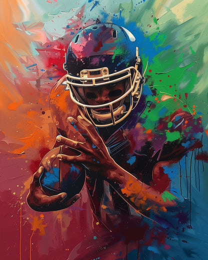 Vibrant Football Athlete - USA - Judy Paint