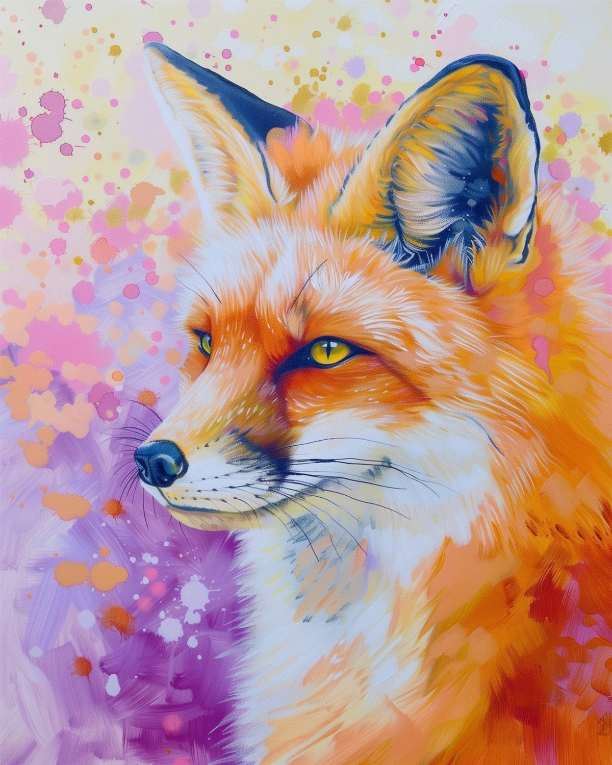 Vibrant Fox - Abstract Animals - Judy Paint