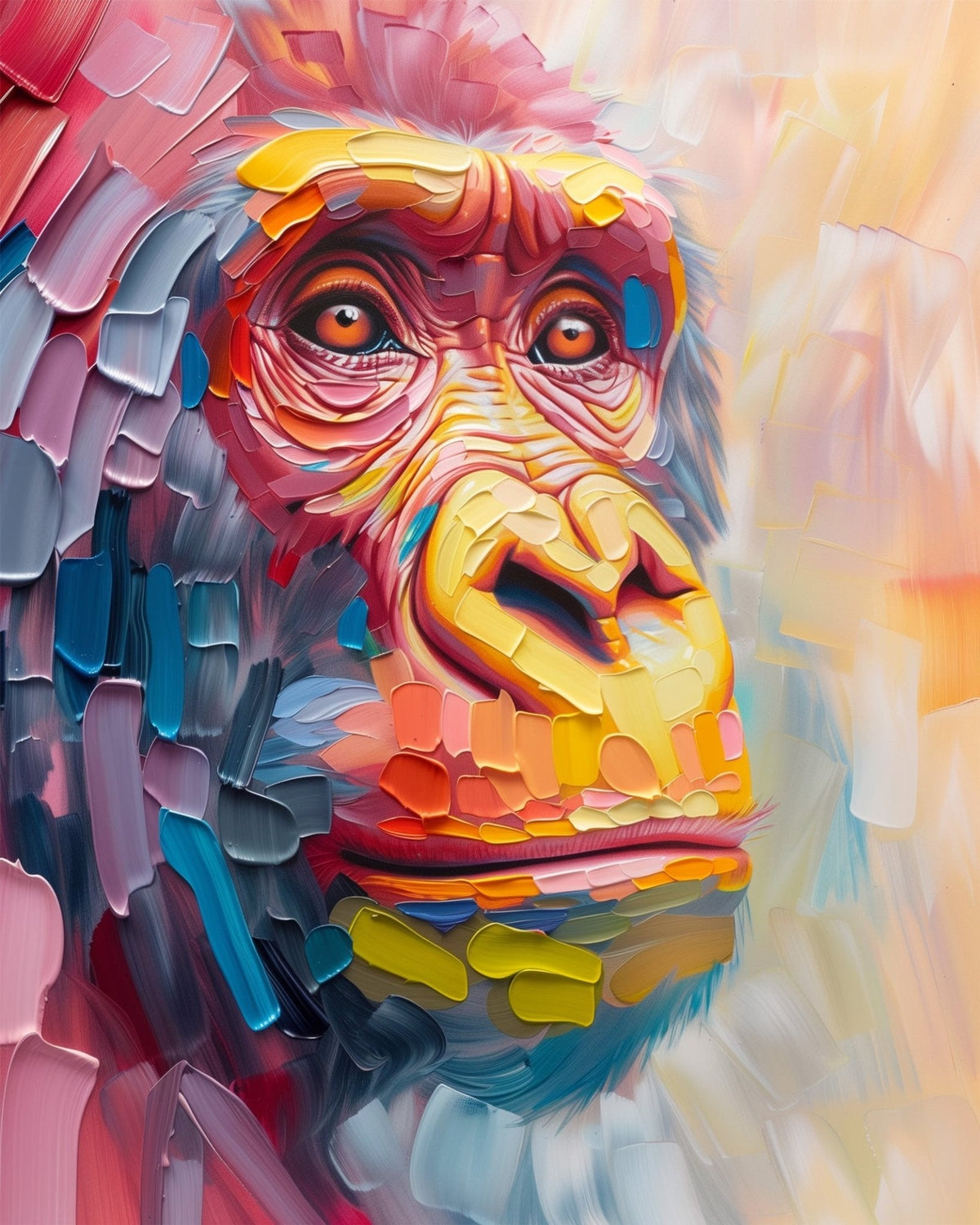 Vibrant Gorilla - Abstract Animals - Judy Paint