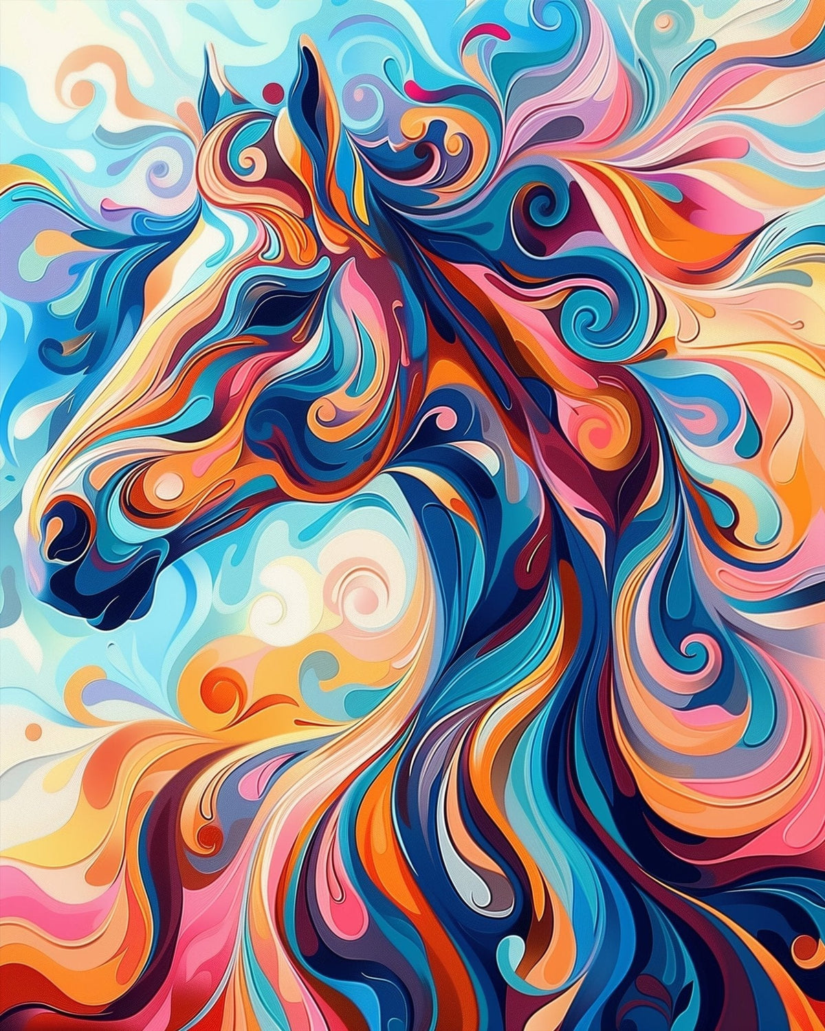 Vibrant Horse Dream - Abstract Animals - Judy Paint
