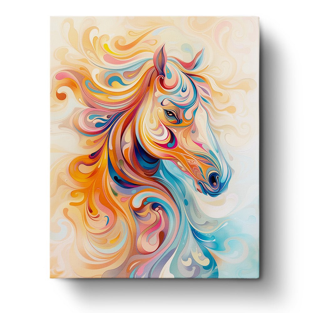 Vibrant Horse Swirls - Abstract Animals - Judy Paint