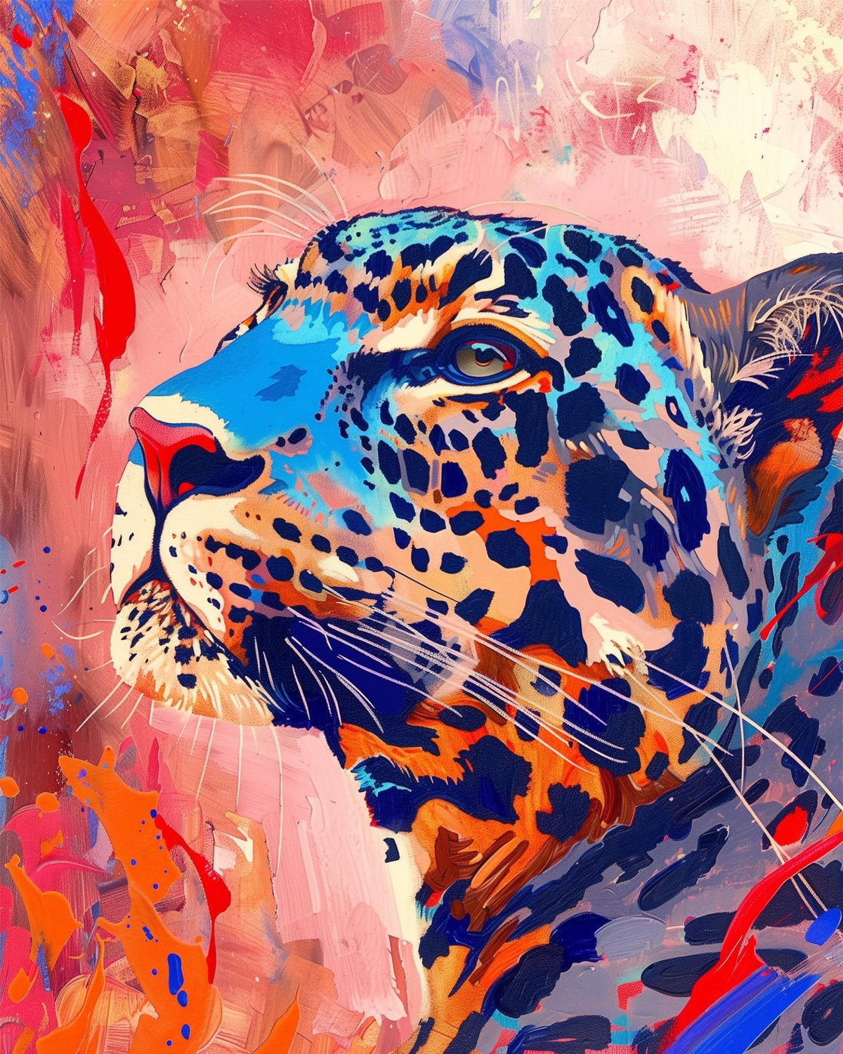 Vibrant Leopard - Abstract Animals - Judy Paint