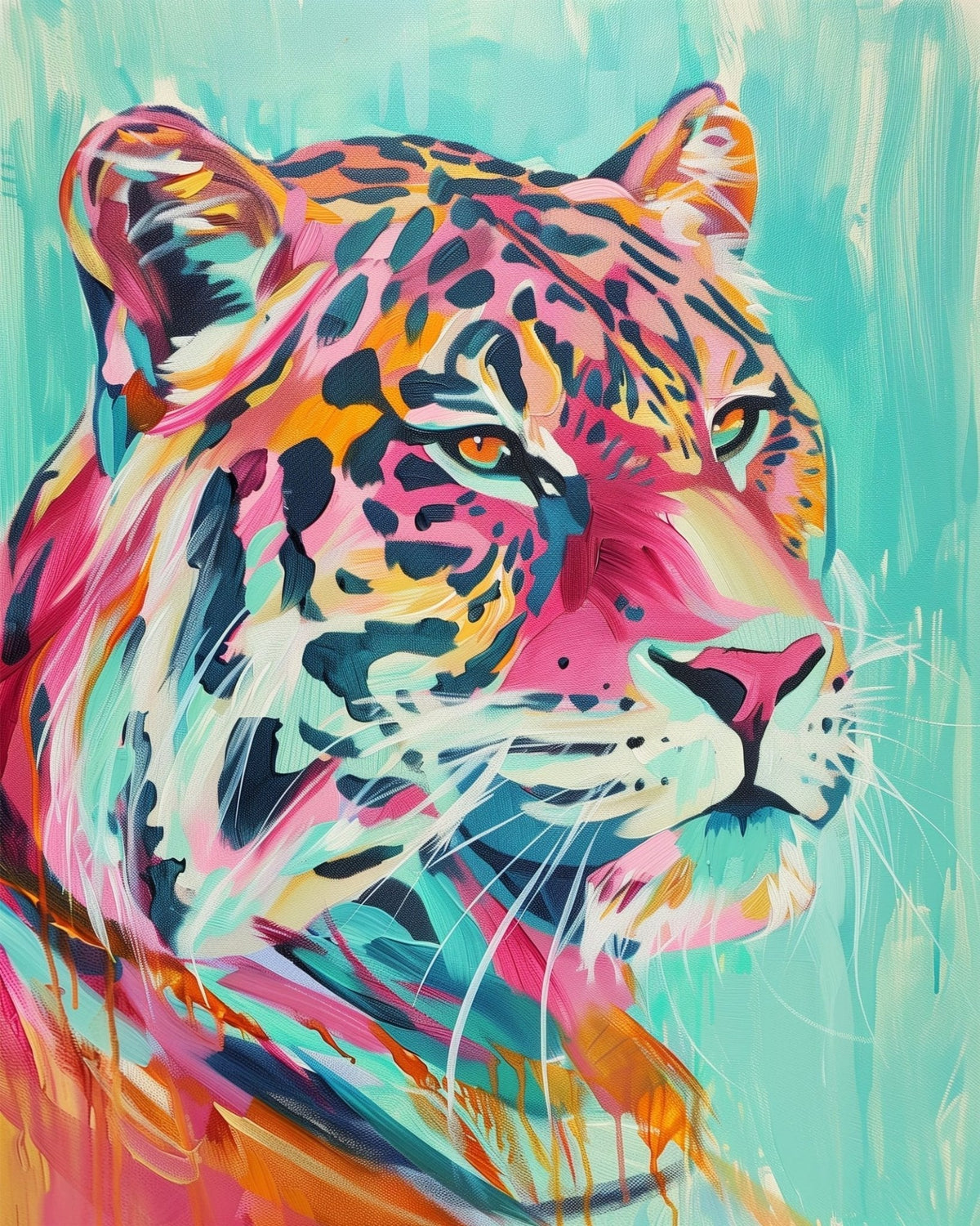 Vibrant Leopard - Abstract Animals - Judy Paint