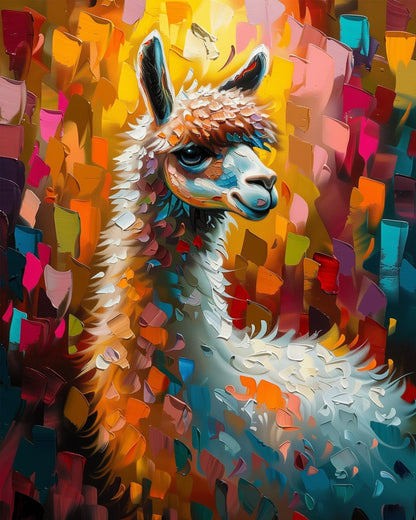 Vibrant Llama - Abstract Animals - Judy Paint