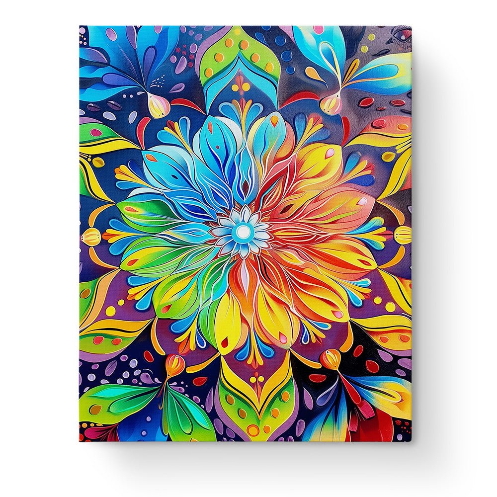 Vibrant Mandala Bloom - Meditation - Judy Paint