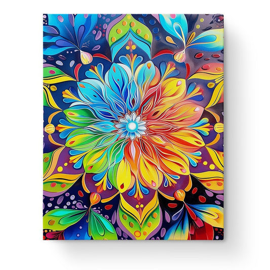 Vibrant Mandala Bloom - Meditation - Judy Paint