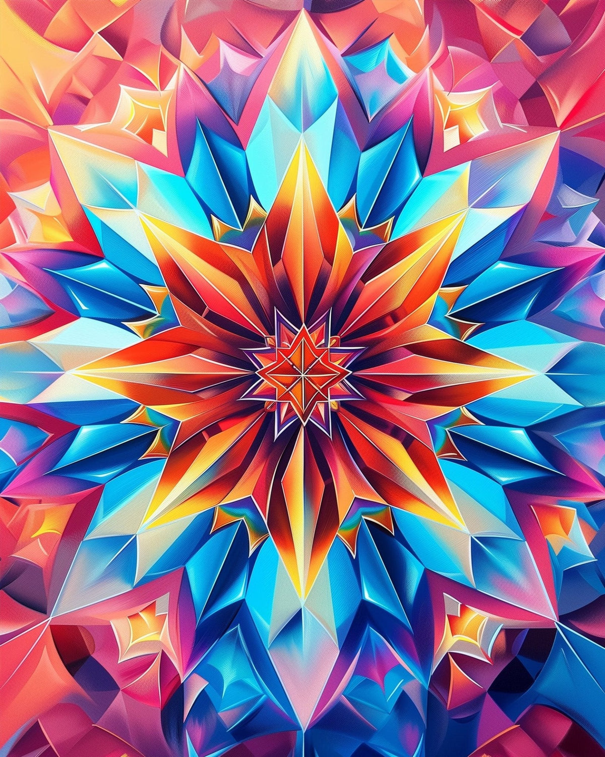Vibrant Mandala Burst - Meditation - Judy Paint