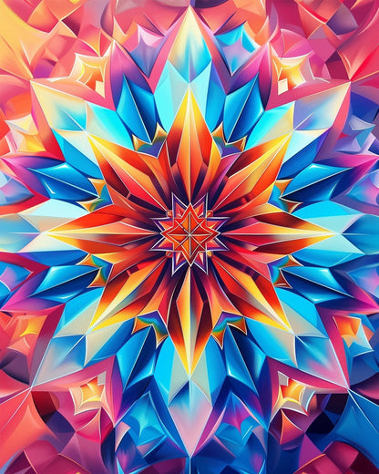 Vibrant Mandala Burst - Meditation - Judy Paint