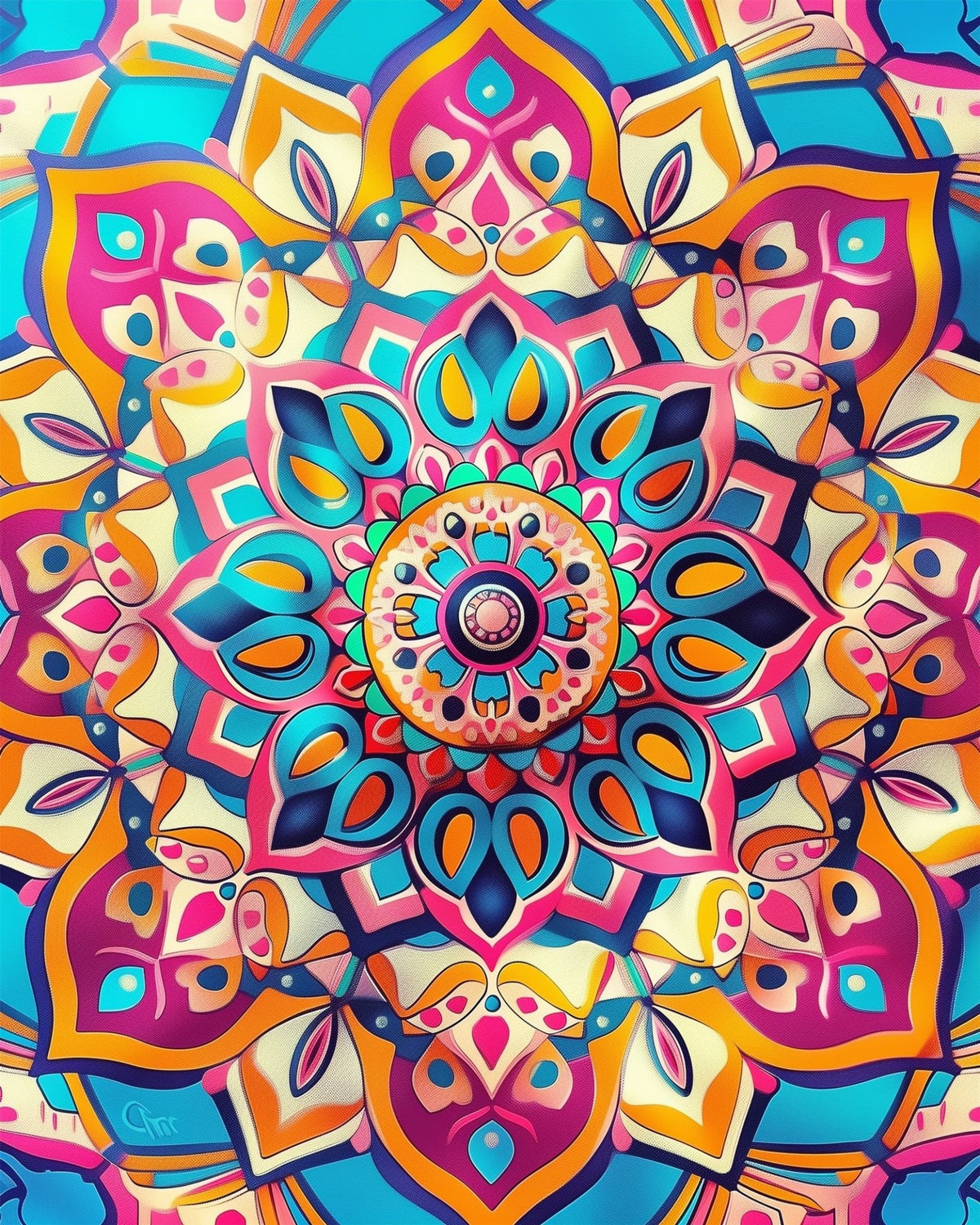Vibrant Mandala Harmony - Meditation - Judy Paint