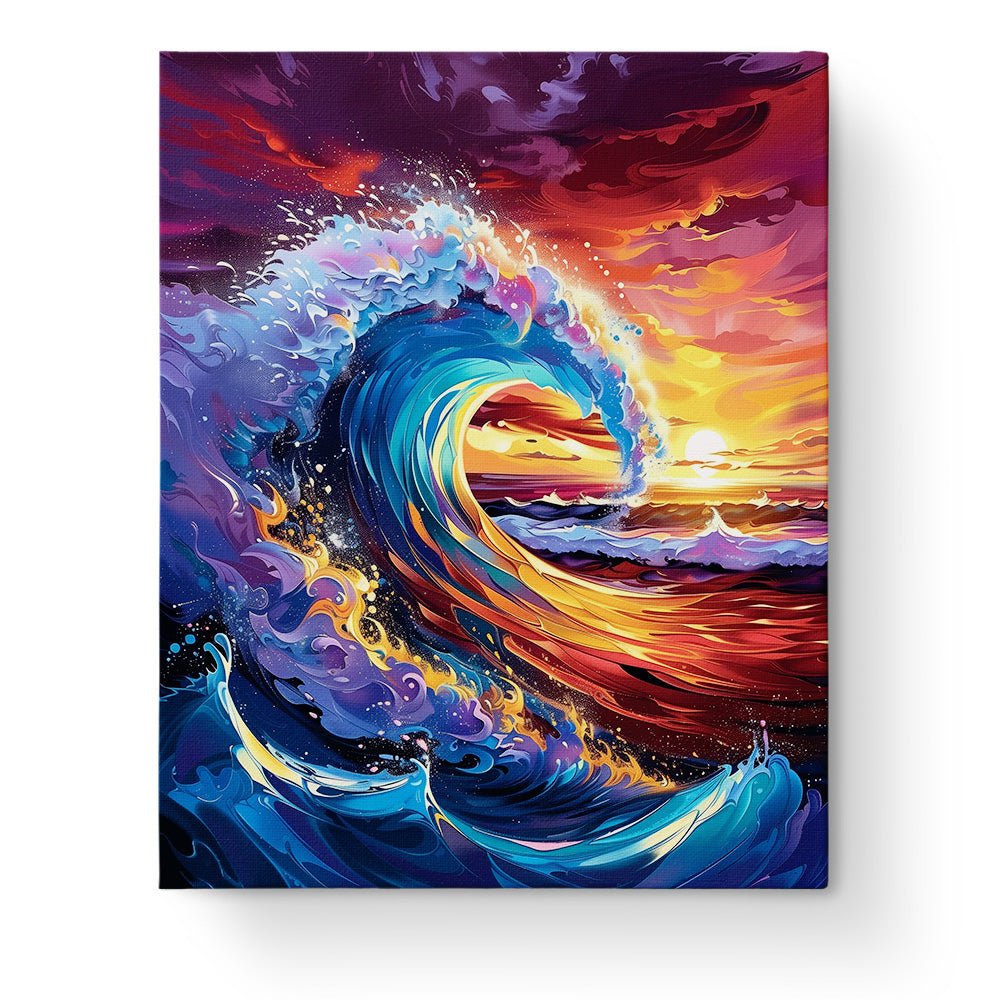 Vibrant Ocean Wave - Sea Landscape - Judy Paint