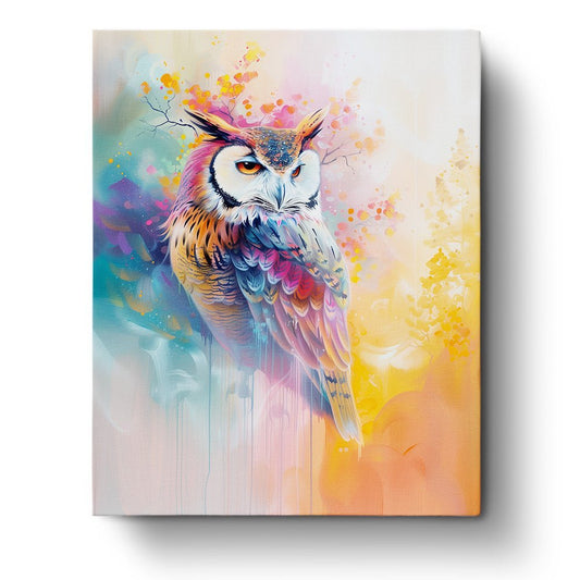 Vibrant Owl - Abstract Animals - Judy Paint