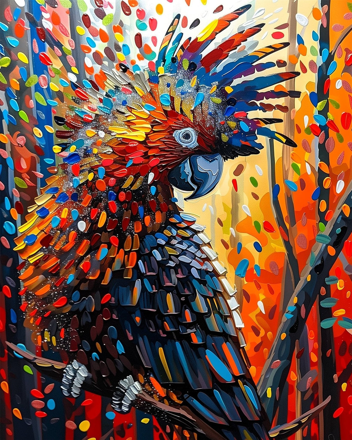 Vibrant Parrot - Abstract Animals - Judy Paint