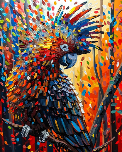 Vibrant Parrot - Abstract Animals - Judy Paint