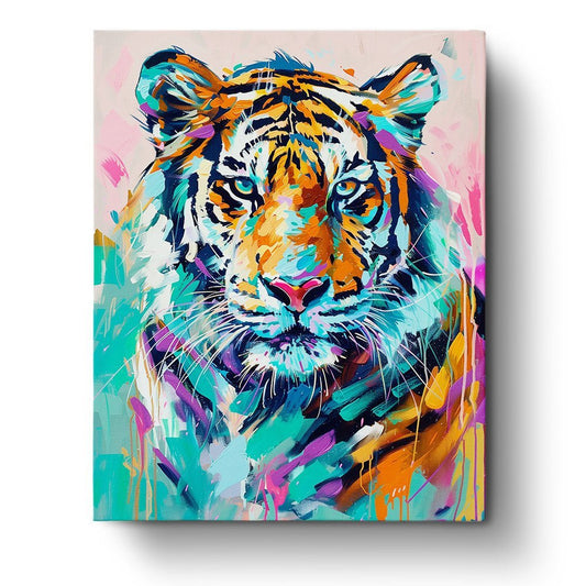 Vibrant Tiger - Abstract Animals - Judy Paint