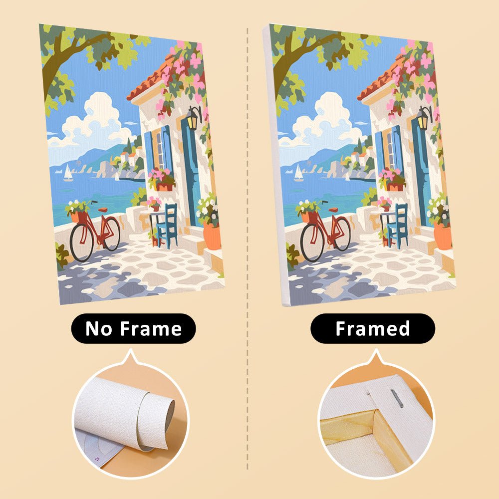 No frame vs. framed canvas
